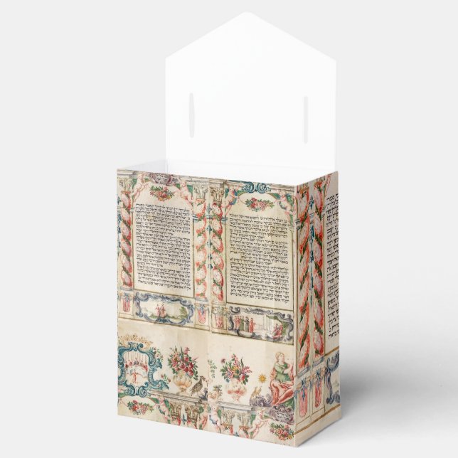 Purim-Gastgeschenke, Mishloach-Manot Esther Scroll Geschenkschachtel (Geöffnet)