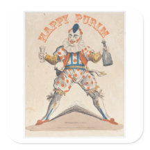 Purim. Glücklicher Clown. Lechaim