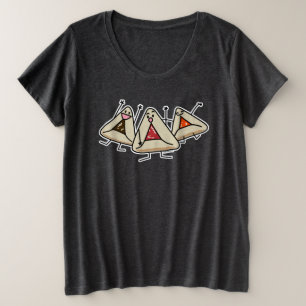 Purim hamantaschen Gebäck Sameach Oznei Haman Große Größe T-Shirt