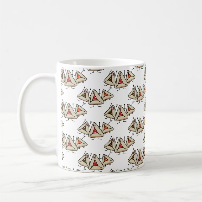Purim hamantaschen Gebäck Sameach Oznei Haman Kaffeetasse (Links)