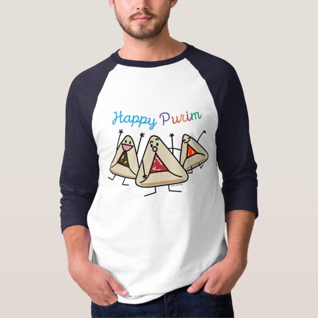 Purim hamantaschen Gebäck Sameach Oznei Haman T-Shirt (Vorderseite)