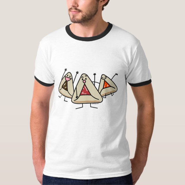 Purim hamantaschen Gebäck Sameach Oznei Haman T-Shirt (Vorderseite)