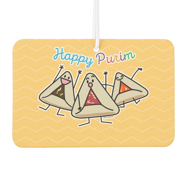 Purim hamantaschen Konditii Sameach Oznei Haman Autolufterfrischer (Vorderseite)