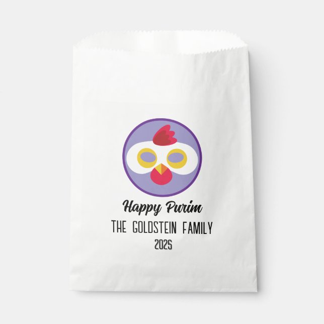 Purim-Hühnermaske Masquerade-Kostüm Geschenktütchen (Vorderseite)