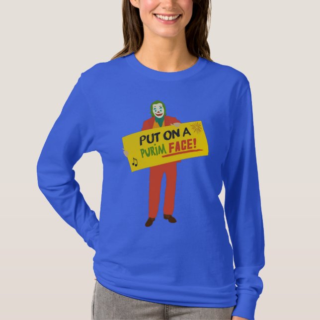 Purim Joker T-Shirt (Vorderseite)