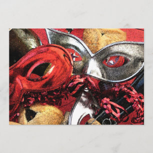 Purim Masken u. Hamentashen Einladung