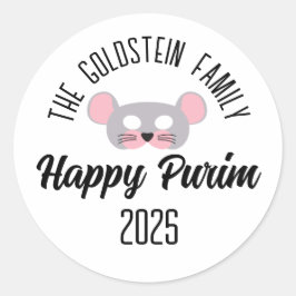 Purim Mousemask Maskenkostüm Runder Aufkleber