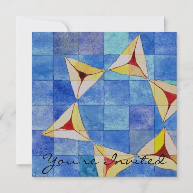 Purim-Party Einladung (Vorderseite)