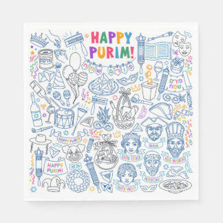 Purim Party Napkins - Festliche jüdische Designs Serviette
