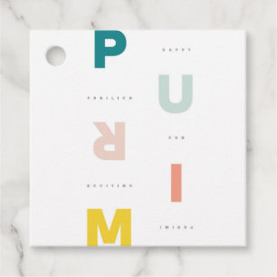 Purim Pastels Geschenkanhänger