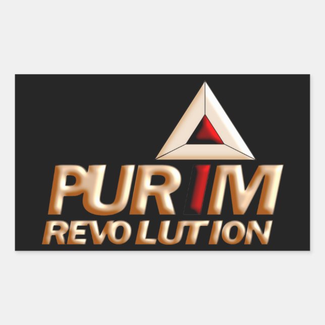 Purim Rechteckiger Aufkleber (Vorderseite)