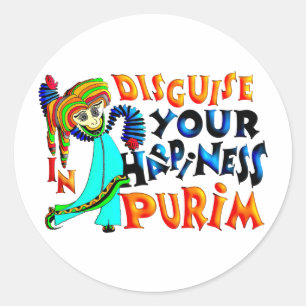 Purim Runder Aufkleber