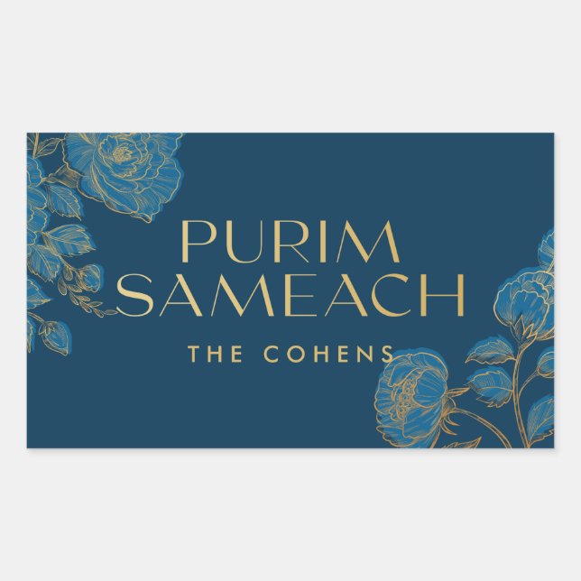 Purim Sameach étiquettes autocollants pour manot d (Devant)