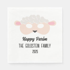 Purim Schafmaske masquerade Kostümname Serviette
