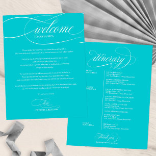 Purist Blue Hochzeitswochenende Willkommens-Itiner