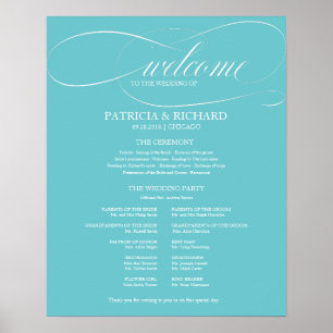 Purist Blue Wedding Poster