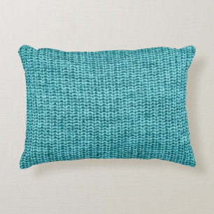 Puristische blaue Textur Dekokissen