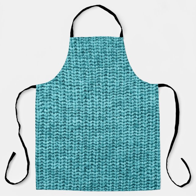 Puristische blaue Textur Schürze (Vorderseite)