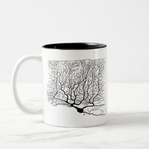 Purkinje Fasern in Cajals Art Zweifarbige Tasse