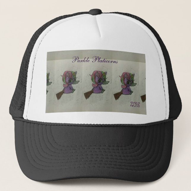 Purkle Platicorns Hat Truckerkappe (Vorderseite)