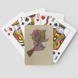 Purkleplaticorn spielt Karten Spielkarten