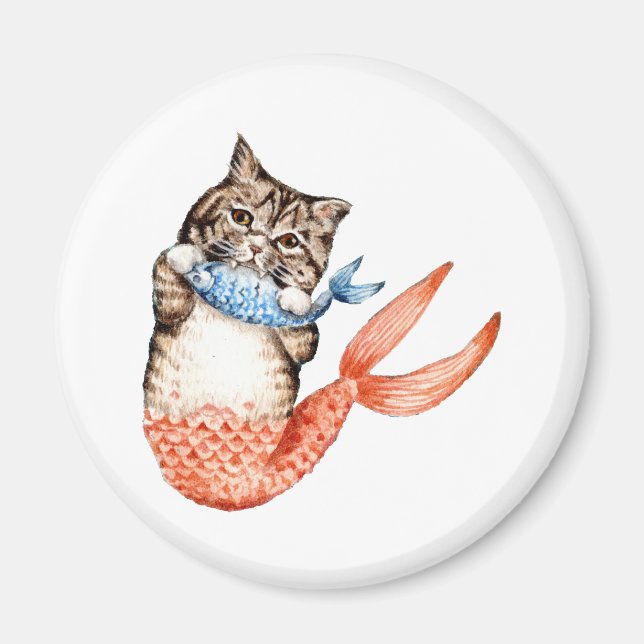 Purmaid Cat Mermaid Magnet (Vorne)
