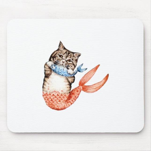 Purmaid Cat Mermaid Mousepad (Vorne)