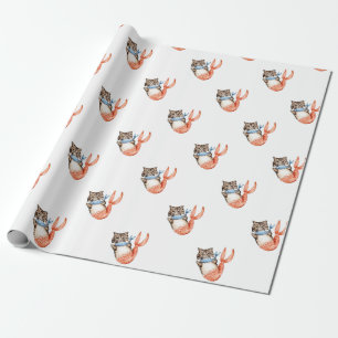 Purmaid Katzen-Meerjungfrau Geschenkpapier