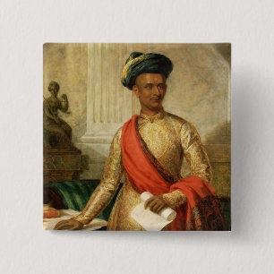 Purniya, Hauptminister von Mysore, c.1801 (Öl an Button