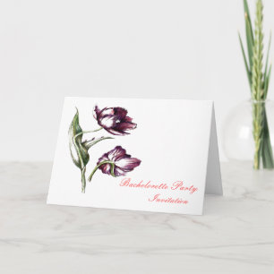 Purpe tulip botanisch Bachelorete Erbrechen Einladung