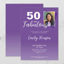 Purple 50 and Fabulous 50th Birthday Party 