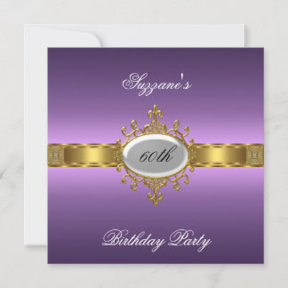 Purple 60e anniversaire Invitation fête violet