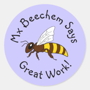 Purple Abee Super Stickers De Travail