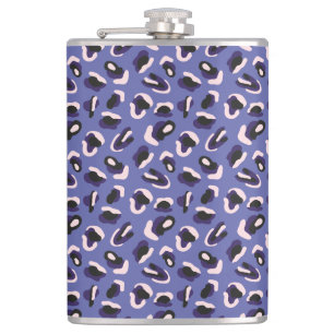 Purple Abstract Animal Print Flachmann