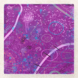 Purple Abstract Dreamscape  Glasuntersetzer