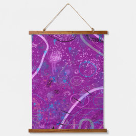 Purple Abstract Dreamscape  Wandteppich Mit Holzrahmen