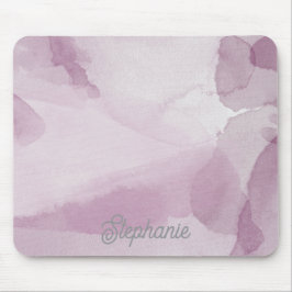 Purple Abstract Watercolor Personalized Mouse Pad Mousepad