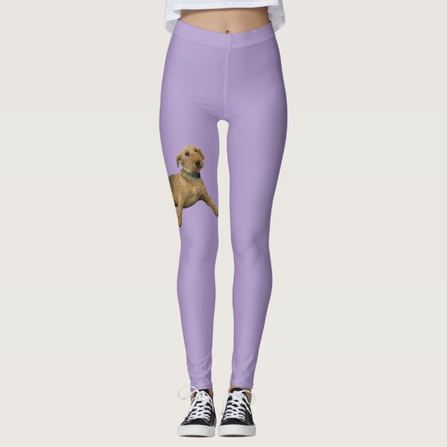 Purple Airedale Leggings (Vorderseite)