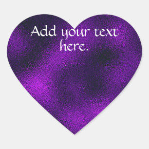 Purple Ajouter Votre Propre Sticker Coeur Texte