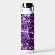 Purple Amethyst Crystal Geode Gems Bouteille d'eau
