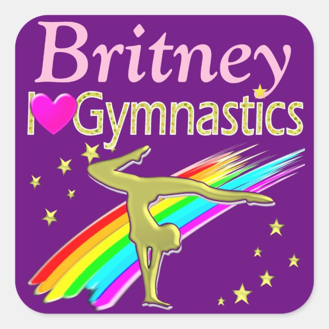 PURPLE AMOUR GYMNASTICS PERSONNALISÉ STICKERS (Devant)