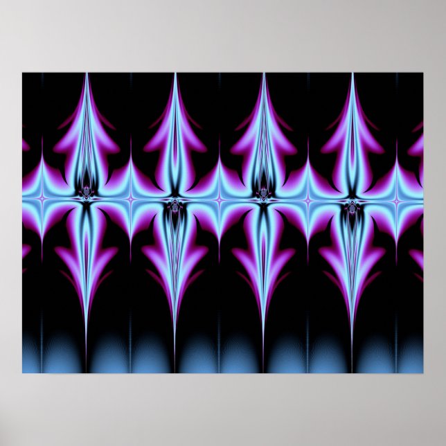 Purple and Black Gothic Pattern Poster (Vorne)