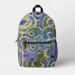 Purple and Blue by Lydia's Art Sangria Bedruckter Rucksack