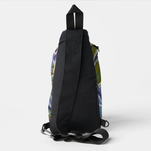 Purple and Blue by Lydia's Art Sangria Crossbody Bag (Rückseite)