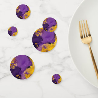Purple and Gold Abstract Konfetti
