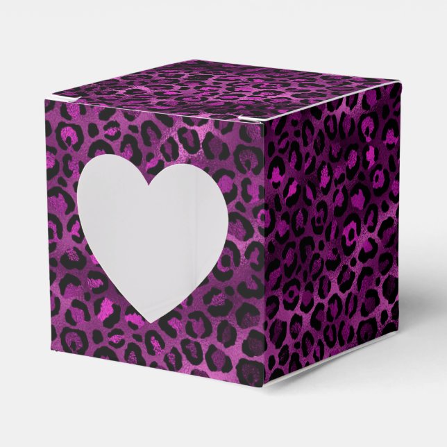 Purple and Gold Leopard Series Design 3 Geschenkschachtel (Vorderseite)