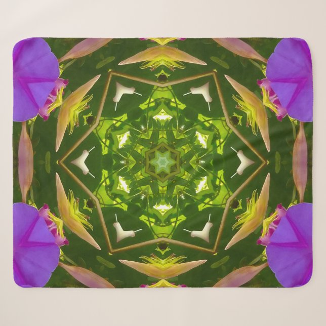 PURPLE AND GREEN ABSTRACT DRAWING. SAMER BRASIL. 4 SHERPADECKE (Vorderseite (Horizontal))