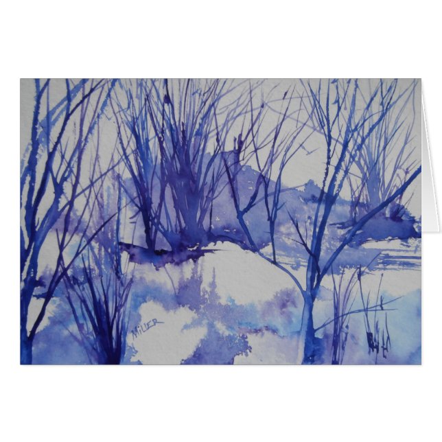 Purple and White Abstract (Vorderseite (Horizontal))