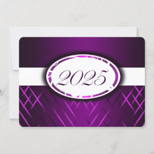Purple and White Class of 2025 Invitations