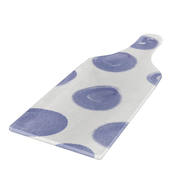 Purple And White Dots Circle Pattern Schneidebrett (Ecke)